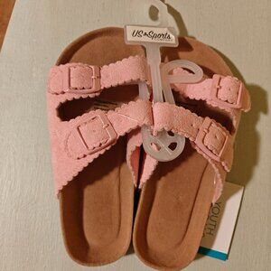 Girls Pink Summer Sandals. Size 2/3. Never Worn Like New